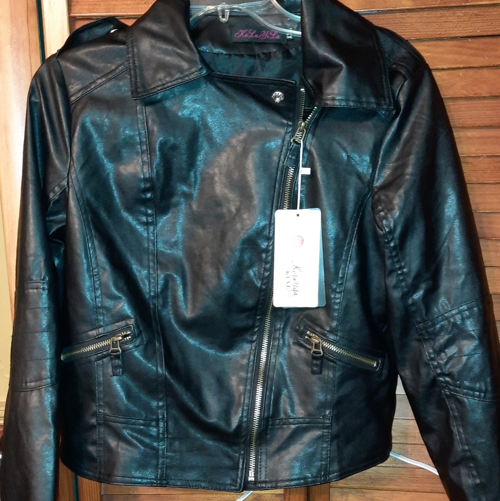 We are never too old for Mickey Mouse Pleather Coat Size XXL